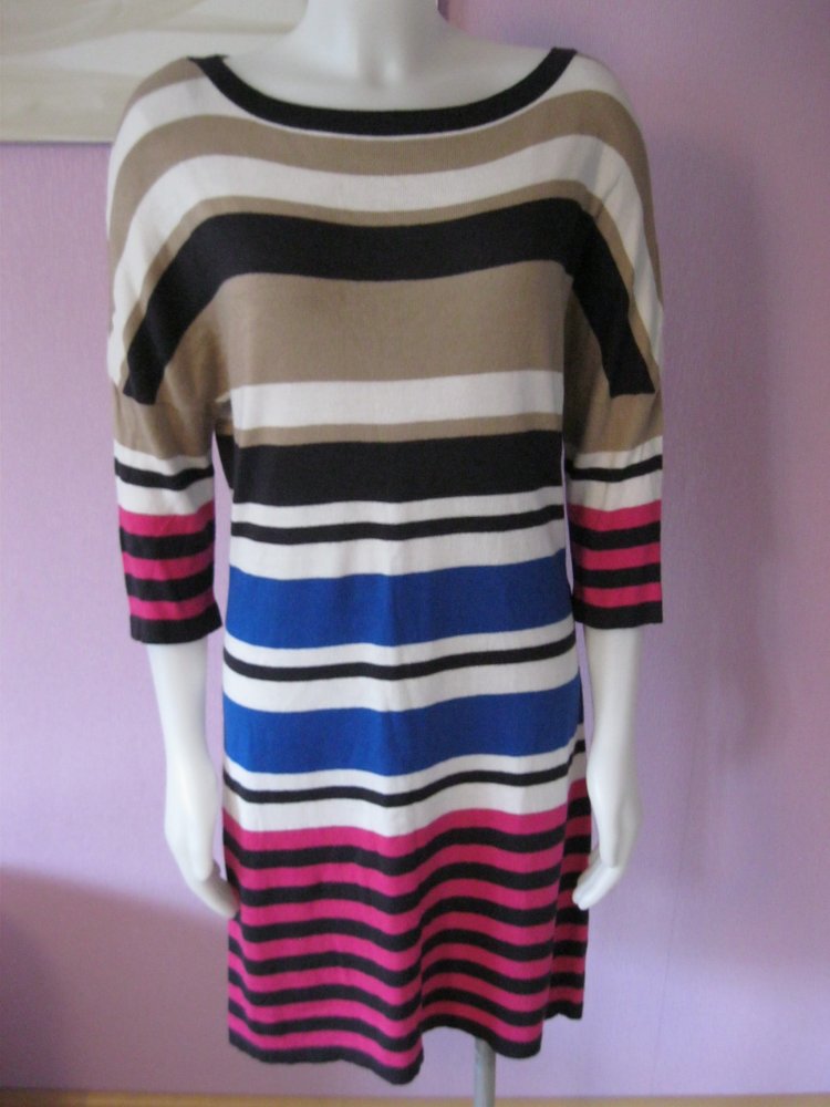 Feinstrickleid # Blockstreifen # S.Oliver # bunt # 40