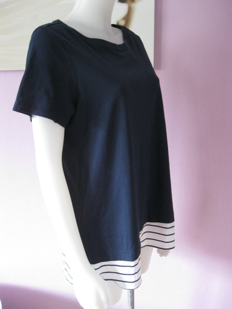 Giada T-Shirt Dunkelblau 100% Baumwolle 44/46