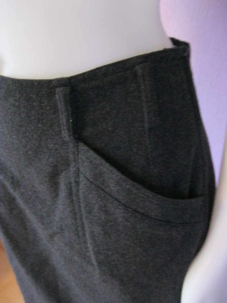 Rock # Schurwolle # Bogner # Dunkelgrau # 38