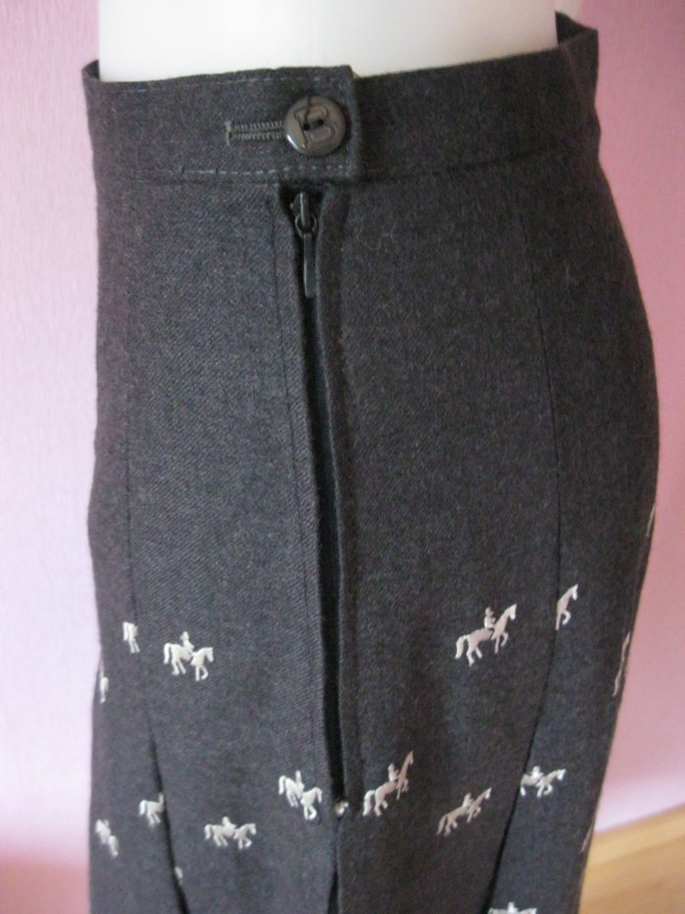 Faltenrock # 100% Wolle # Barco Sport # Grau # 36