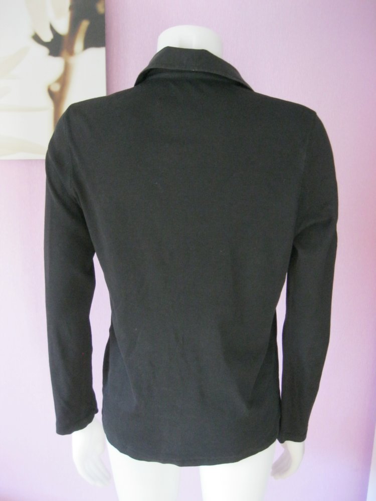Margittes Langarmshirt Baumwolle Schwarz 42