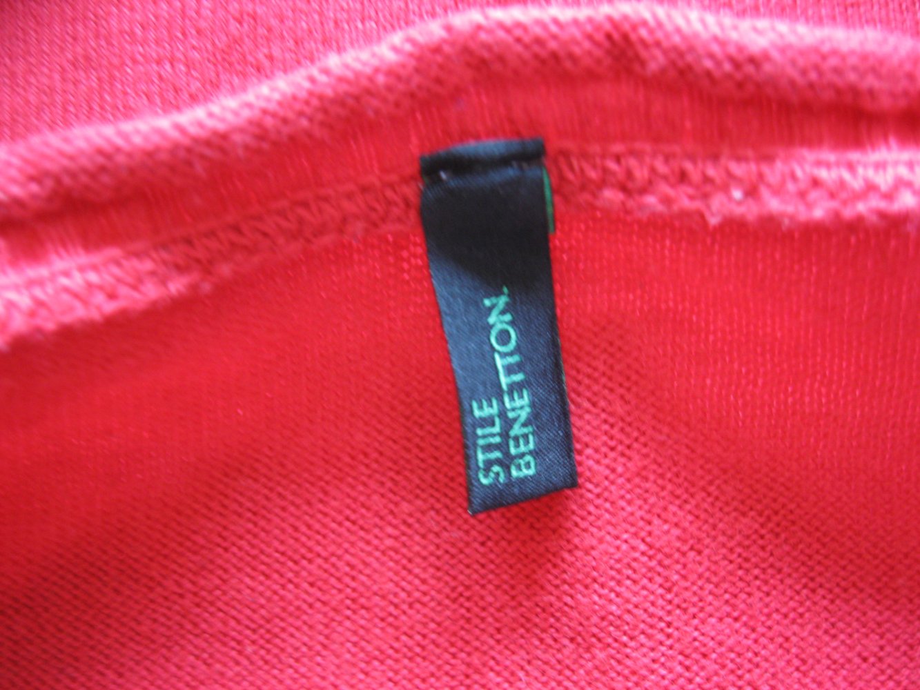 Feinstrick-Pulli # Style Benettom # rot # L