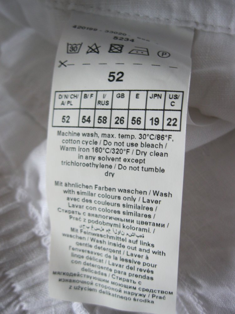 NEU # 3/4-Stoffhose # Leinen # Samoon by Gerry Weber #weiß # 52