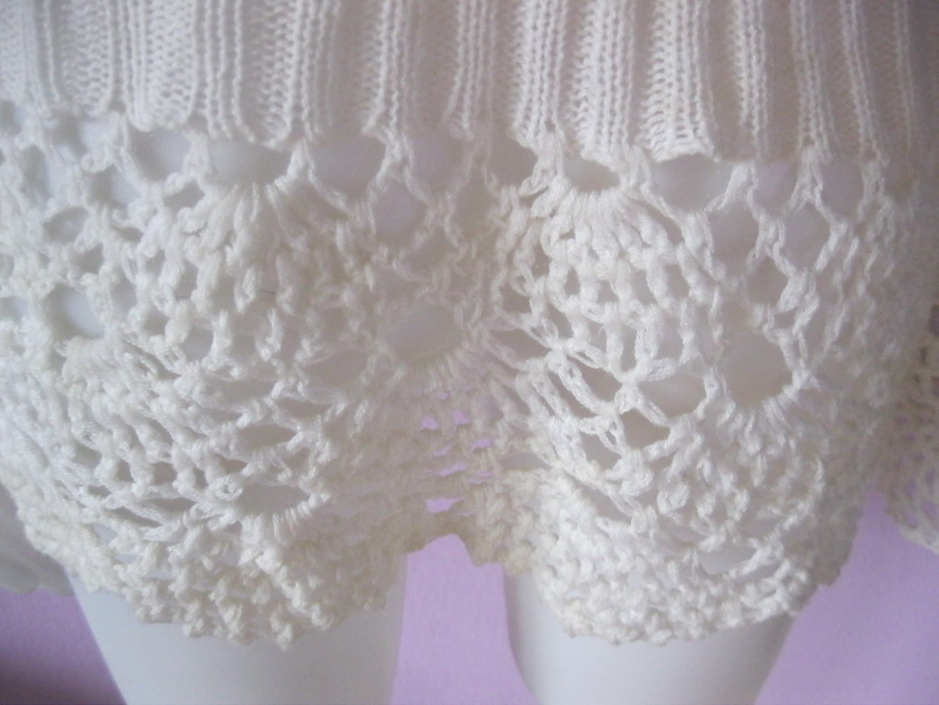 Cardigan # Strickjacke # Spitze # weiß # Einheitsgröße