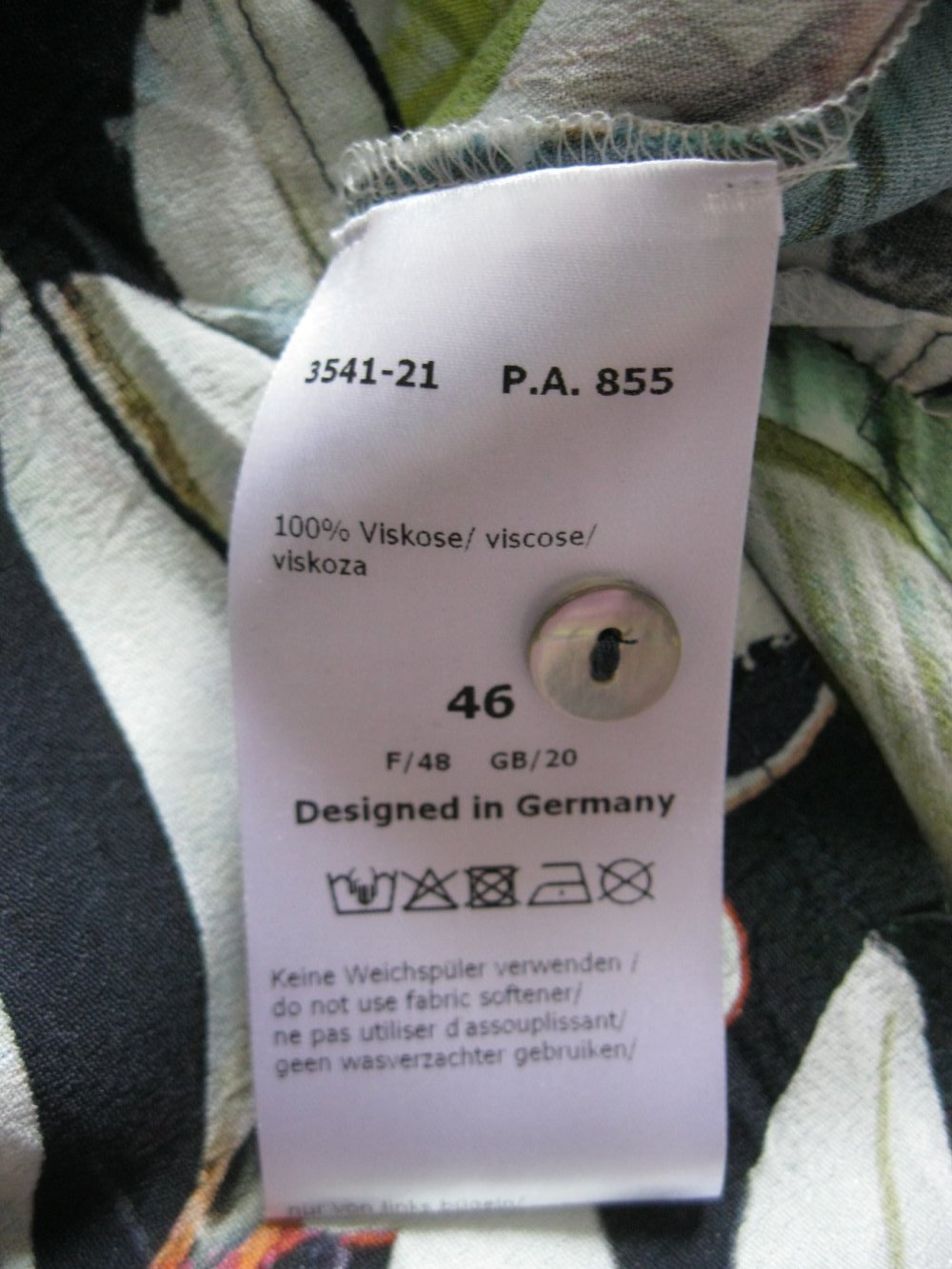 Bluse # Sommermann # florales Muster # Viskose # bunt # 46