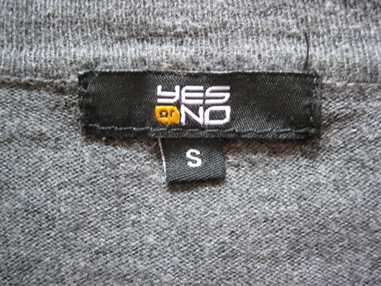 Cardigan # Long-Strickjacke # Yes or No # grau/meliert # S