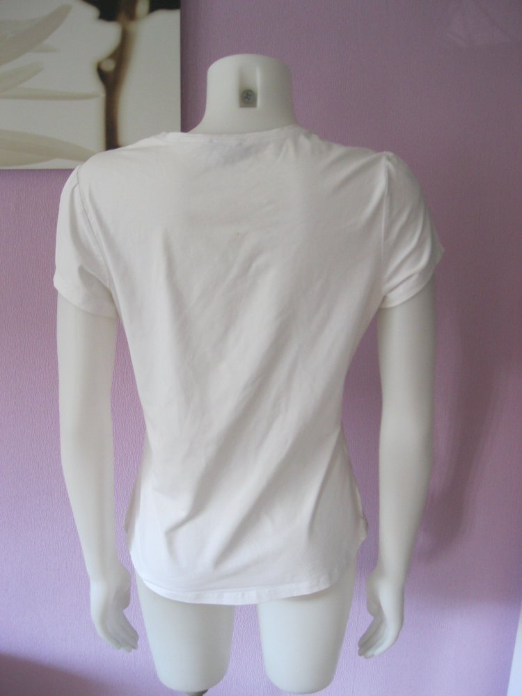 T-Shirt # Front-Print # Taifun # Weiß # 40