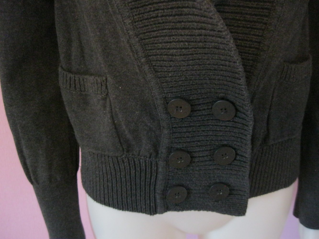 Strickjacke # 85% Baumwolle # Mango # Anthrazit # L