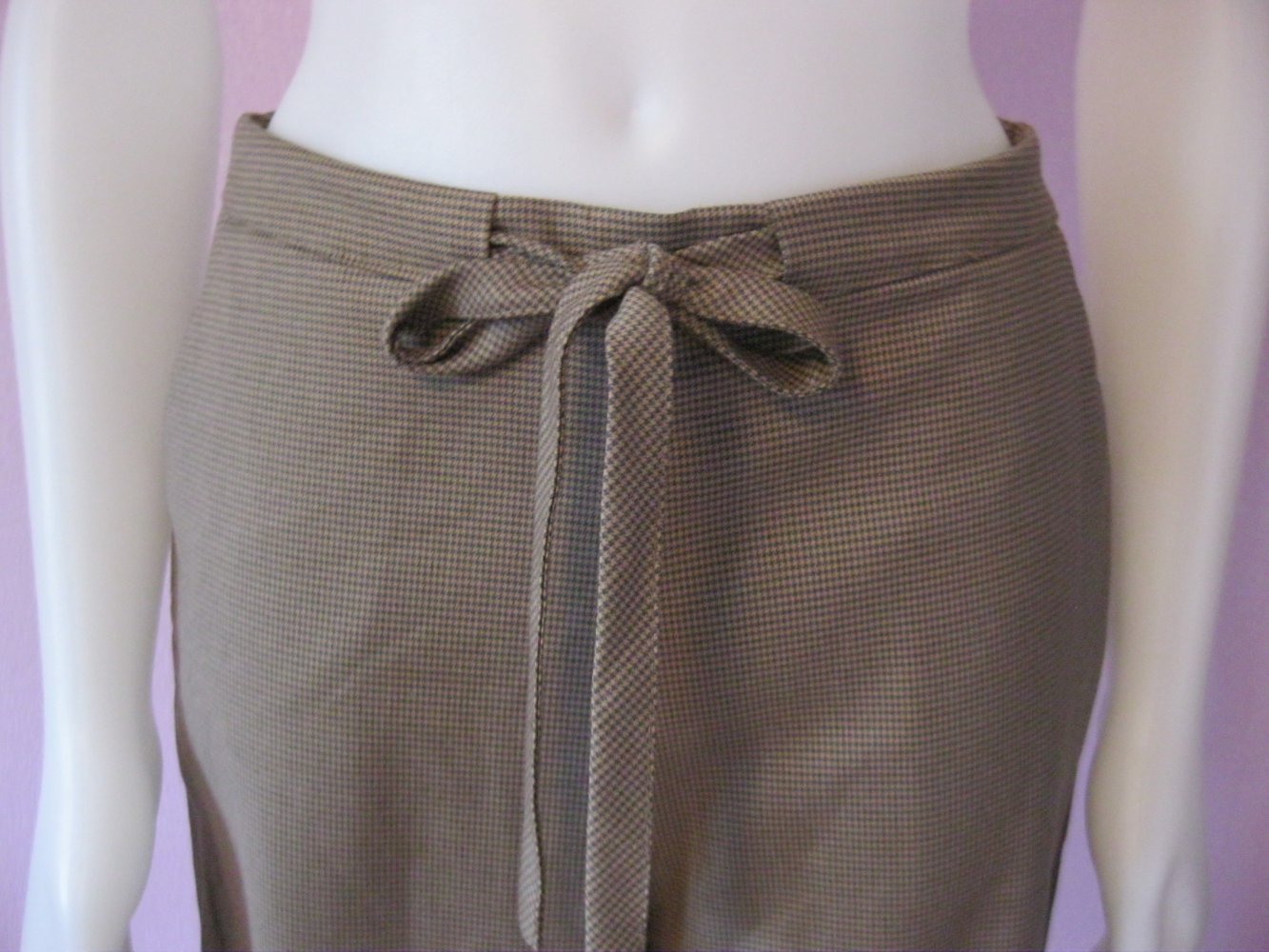 Stoffhose# Schlupfhose # Mango # Braun/Schwarz # kariert # S