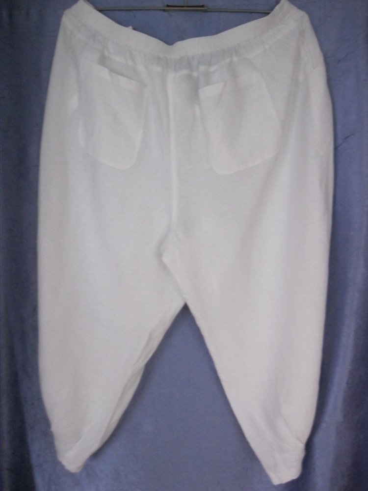 NEU # 3/4-Stoffhose # Leinen # Samoon by Gerry Weber #weiß # 52