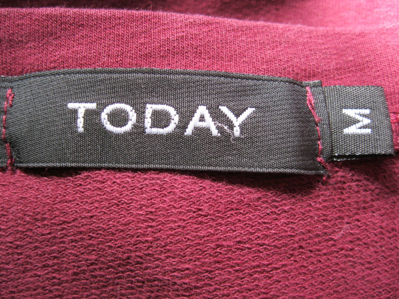 Sweatshirt # Today # Made in Italy # Burgunderrot # M