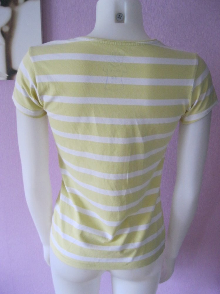 T-Shirt # Okay # gestreift # Gelb/weiß # 34