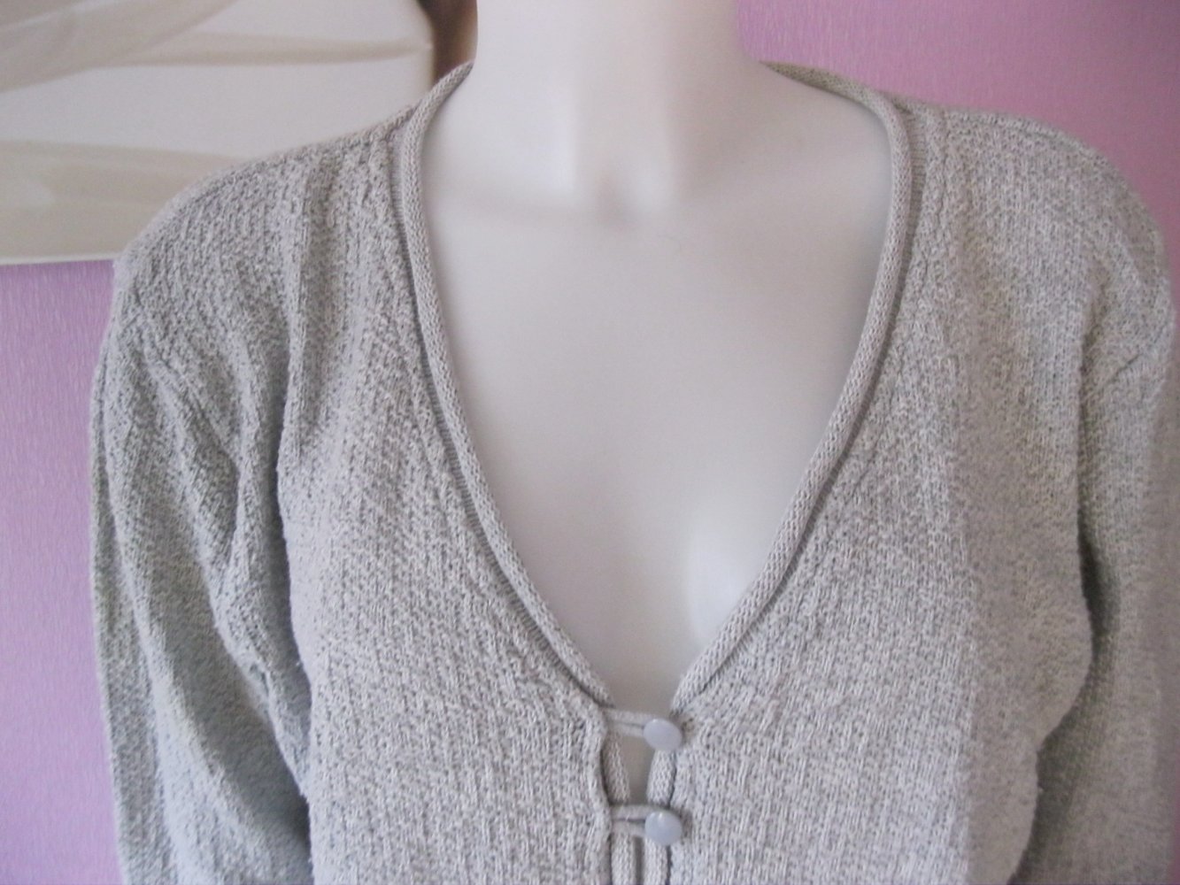 Strickjacke # 50% Baumwolle # Hellblau # 46