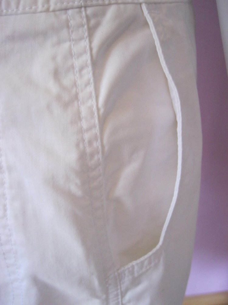 Bleistiftrock # S.Oliver # 100% Baumwolle # Altweiß # 40