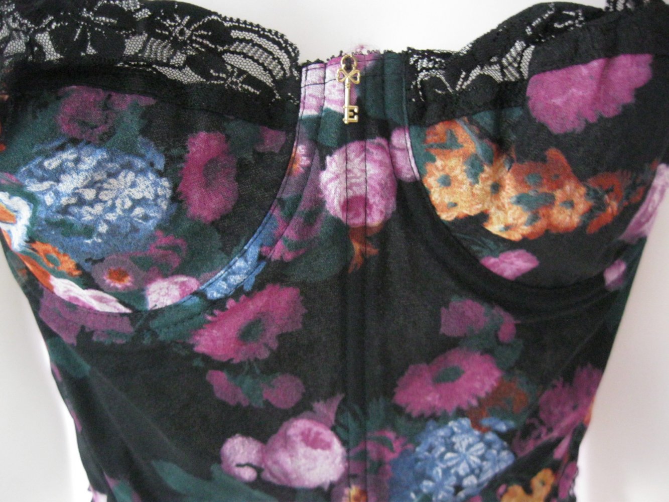 Corsage # Escora # Blumen-Print # Spitze # 85 C