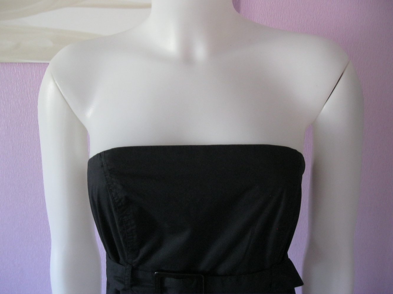 Ballon-Kleid # Only # Schwarz # Gürtel # 40