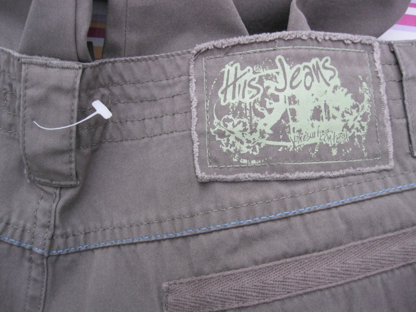 Neu # H.I.S. # Herren Jeans # Cargopant # khaki # 38x32