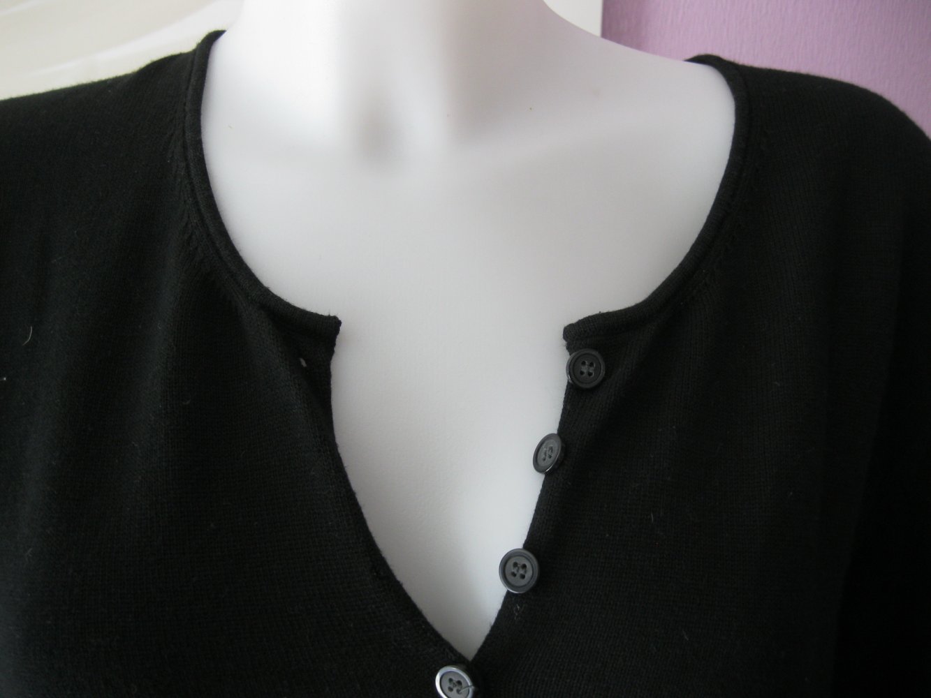 Strickjacke # 100% Baumwolle # Schwarz # L