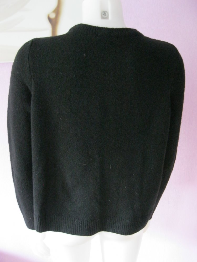 Festlicher Pulli # Strick # H&M # schwarz # Strasssteine # M