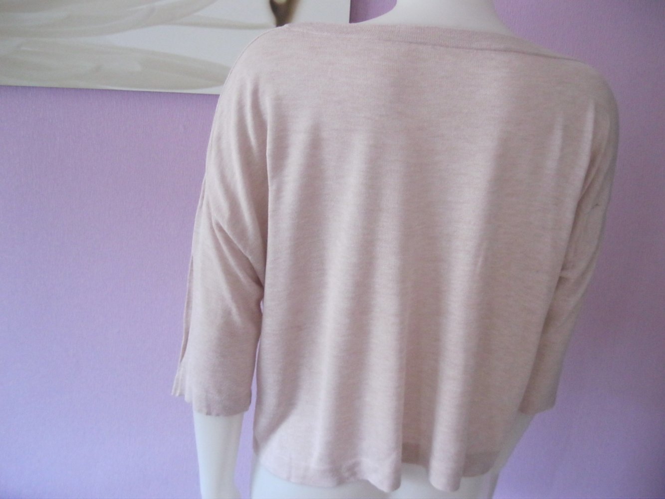 Crop-Pulli # H&M # 3/4-Arm # Nude # Oversize