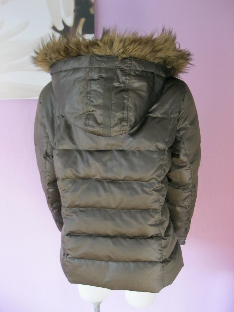 Daunenjacke # 70/30 # Kapuze # S.Oliver # braungrün # 42