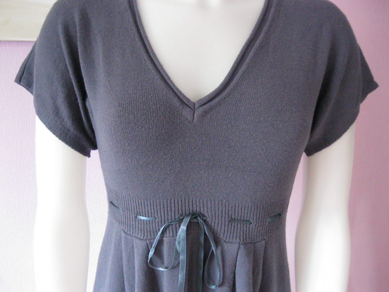 Strick-Kleid/Tunika # ED.Sytle # Blau # Kurzarm # Viskose # M