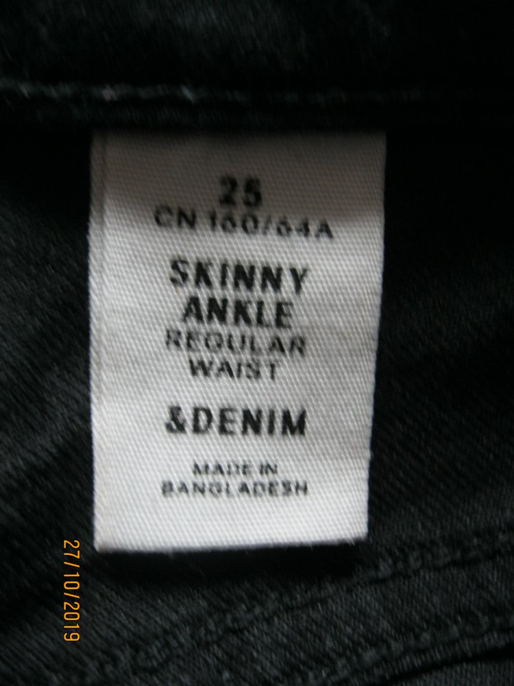 Skinny Jeans # Ankle # Regular Waist & Denim # 25/XS # schwarz