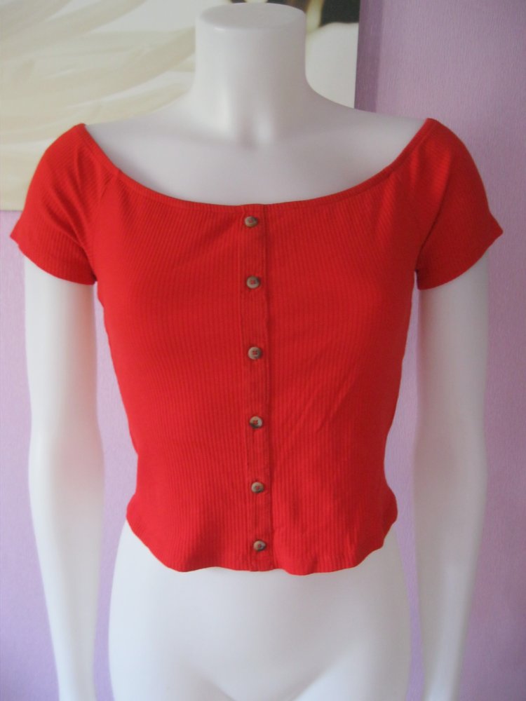 Tally Weijl Crop-Shirt rot M