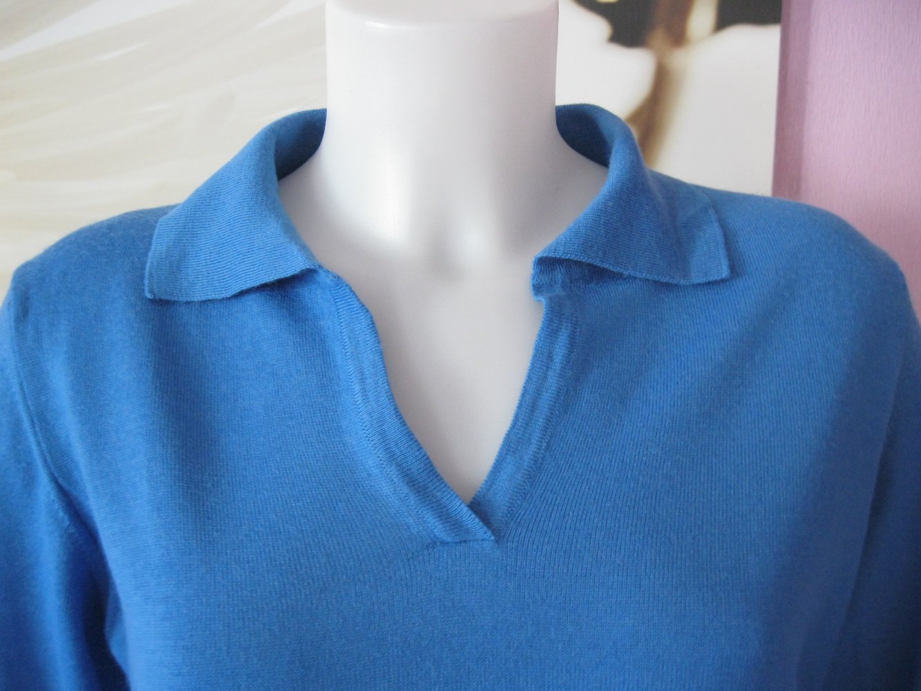 Adagio # Feinstrickpulli # Schurwolle # Blau # 44