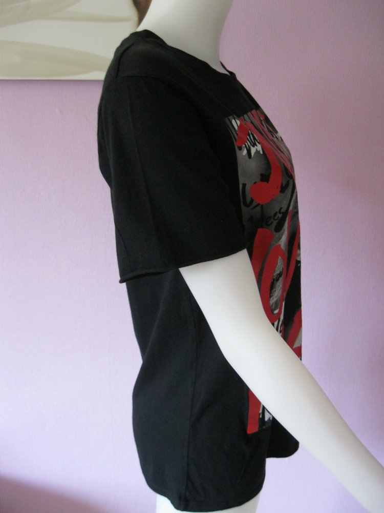 T-Shirt # Schwarz # Print # L