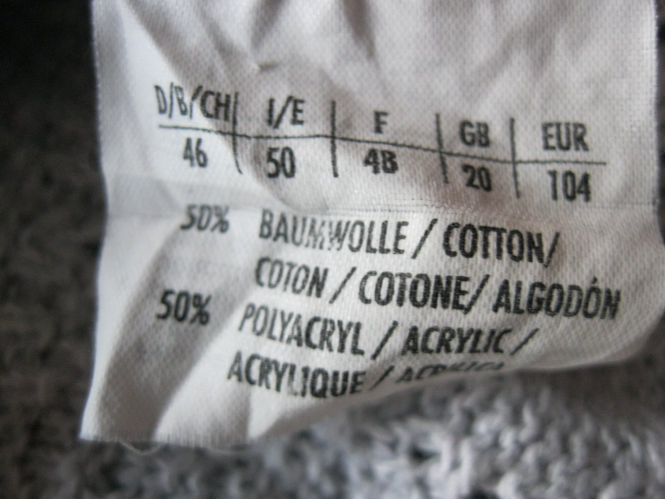 Strickjacke # 50% Baumwolle # Hellblau # 46