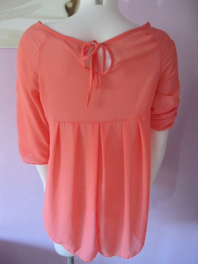 Tunika # Bluse # Print # Lachsfarbe # S-M