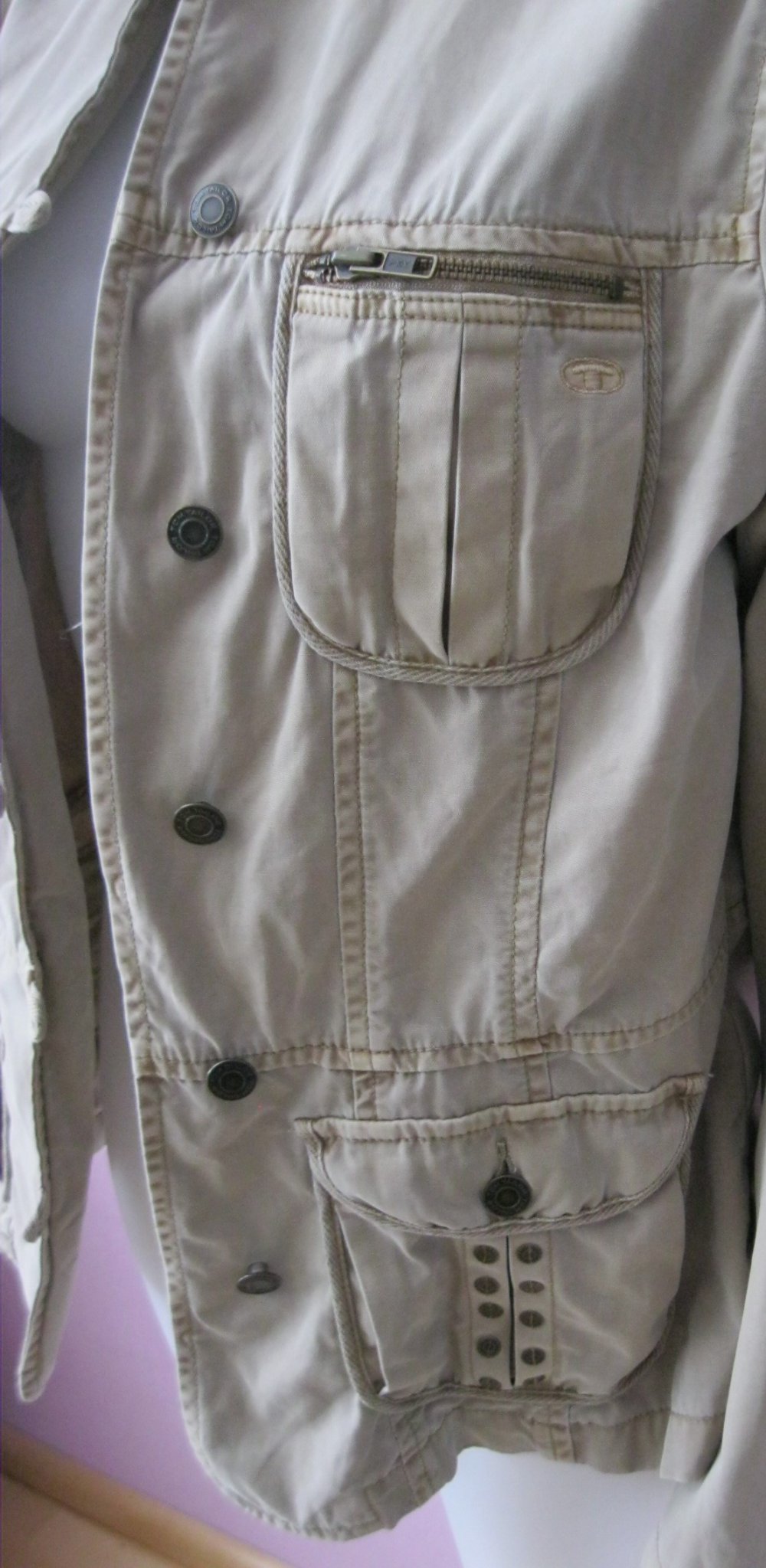 Tom Tailor # Jacke im Blazer-Stil # Khaki # 100% Baumwolle # L/XL