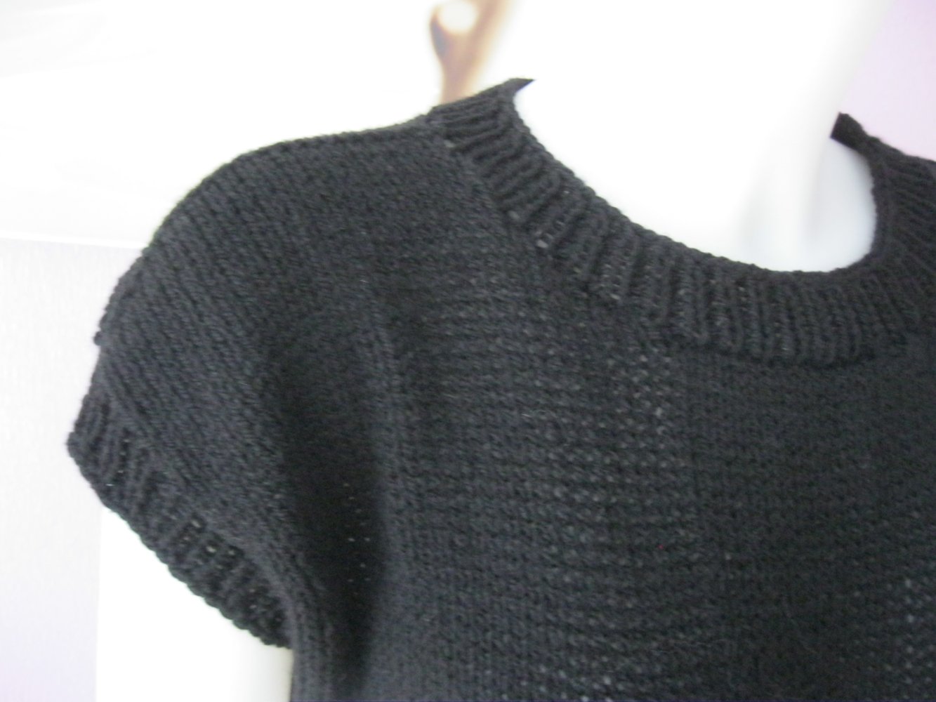 NEU Strickleid/Long-Pulli Handmade kurzärmlig Leo-Muster Schwarz/Weiß S-XXL Oversize