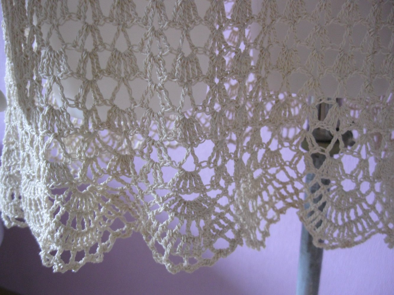 NEU Häkelkleid Hippie Style 100% Baumwolle handmade Beige/Bunt S-L