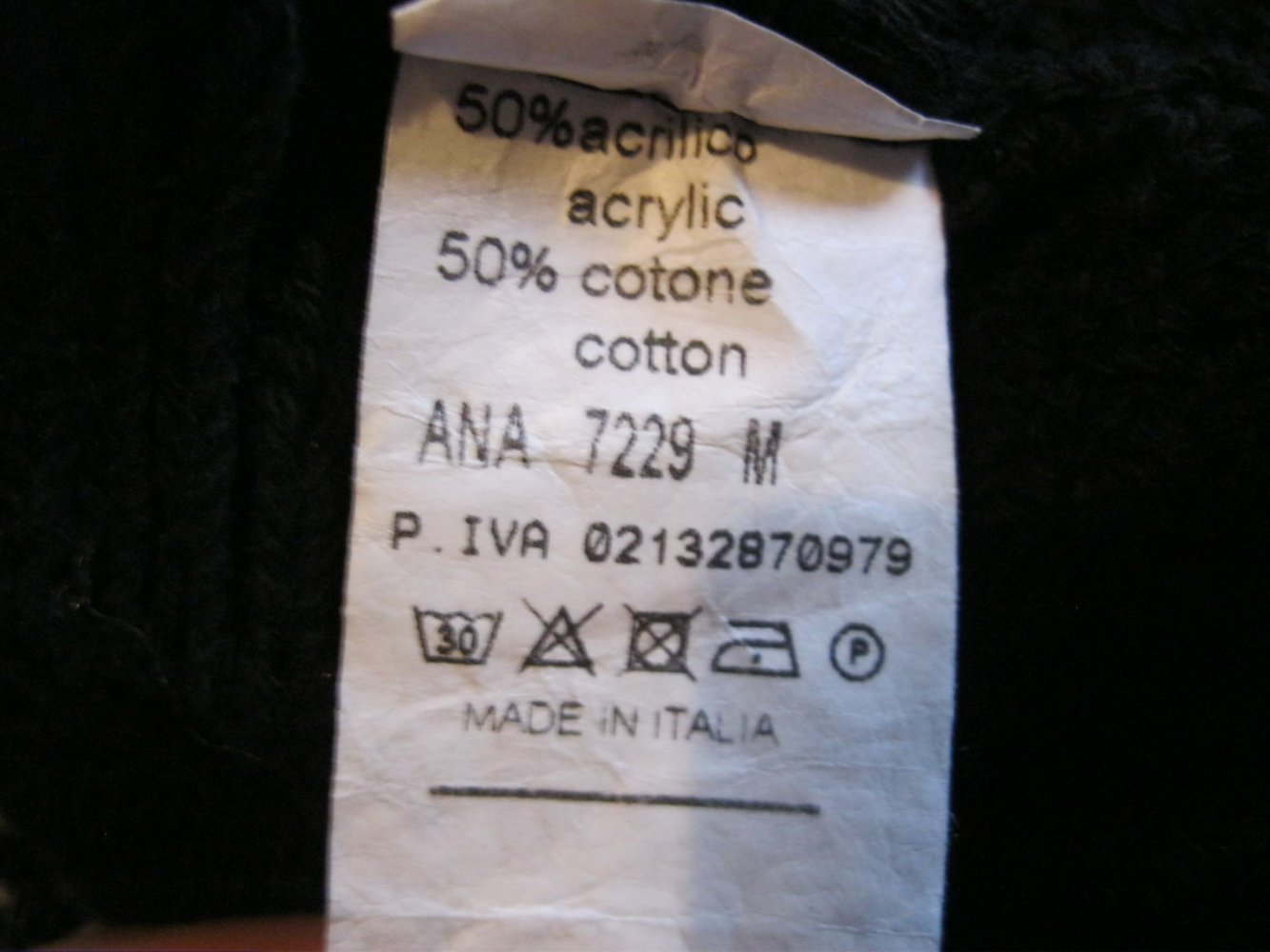 Strickpullover # Made in Italy # Schwarz # M