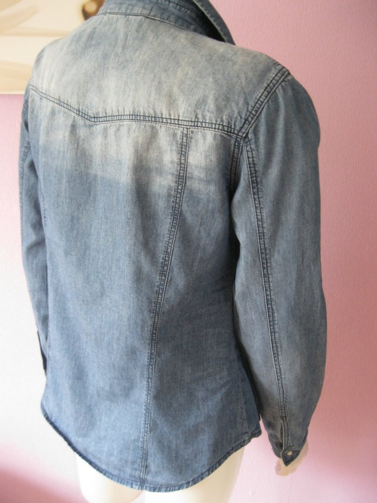 Hemd/Bluse # Jeans # Clockhouse # Baumwolle # blau # 38