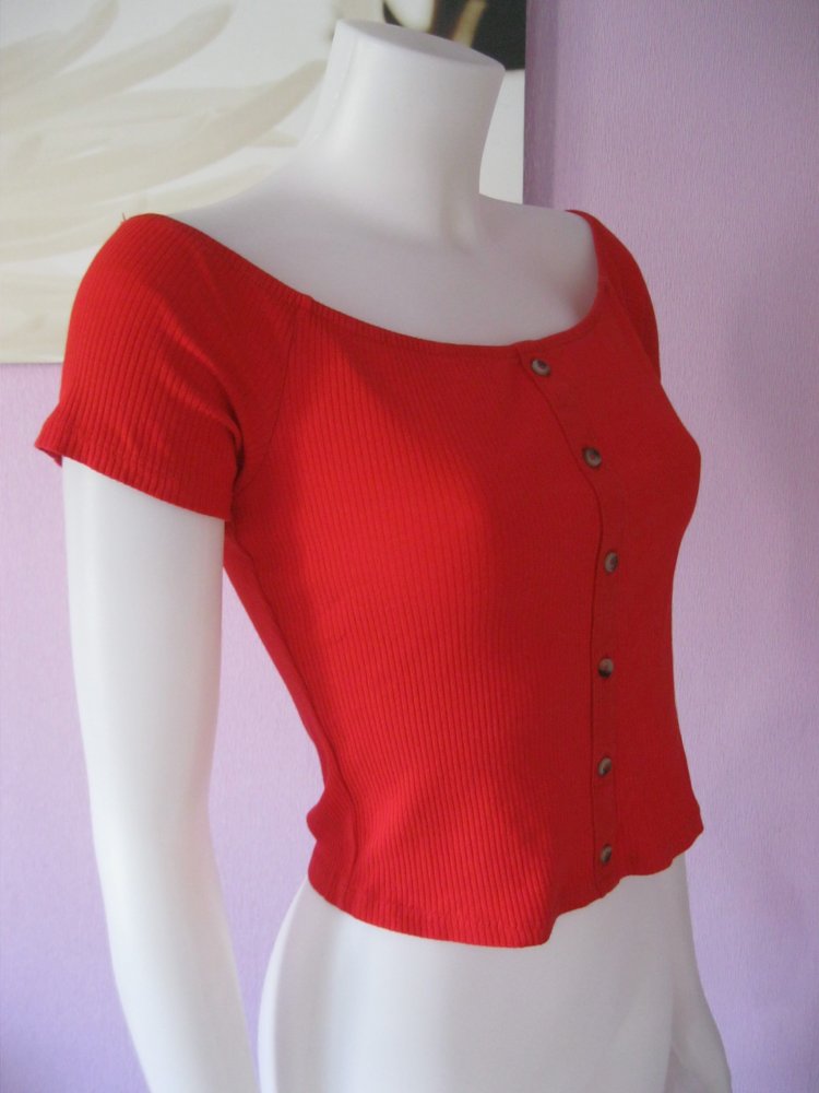 Tally Weijl Crop-Shirt rot M