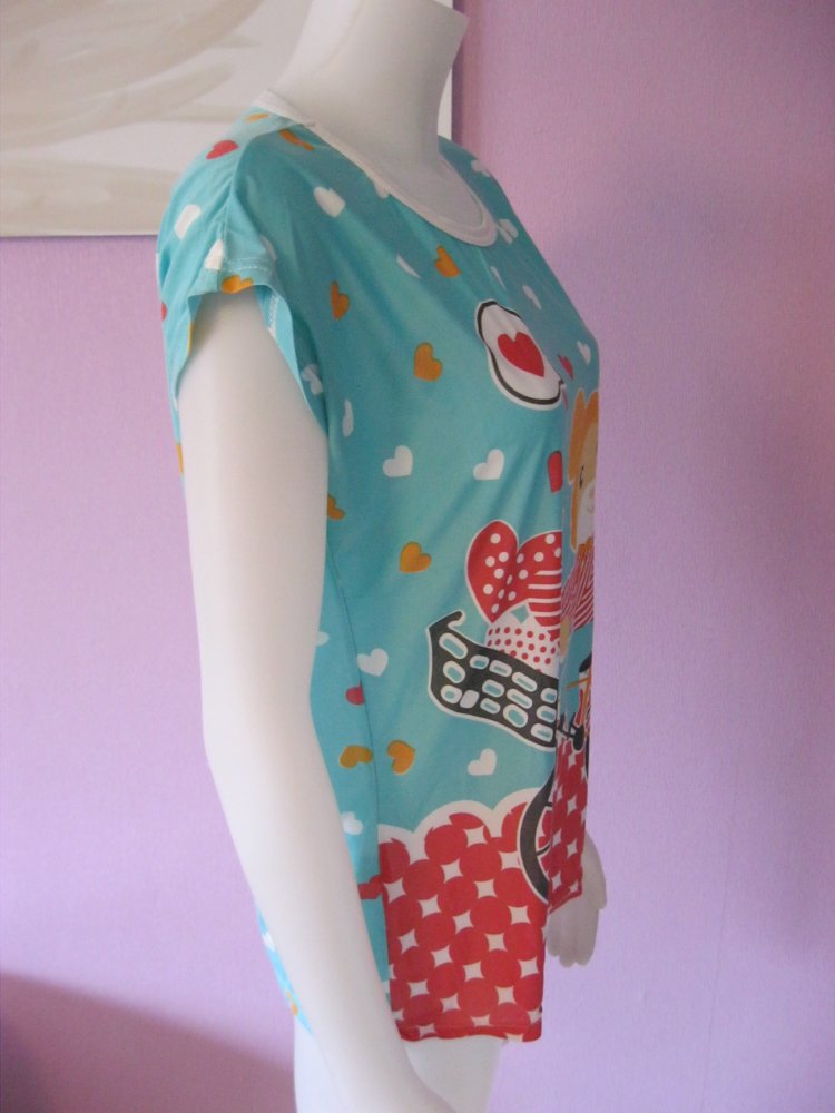 Schlaf-Shirt # Kurzarm # Dixiner # Bunt # Bärchen # XXXL