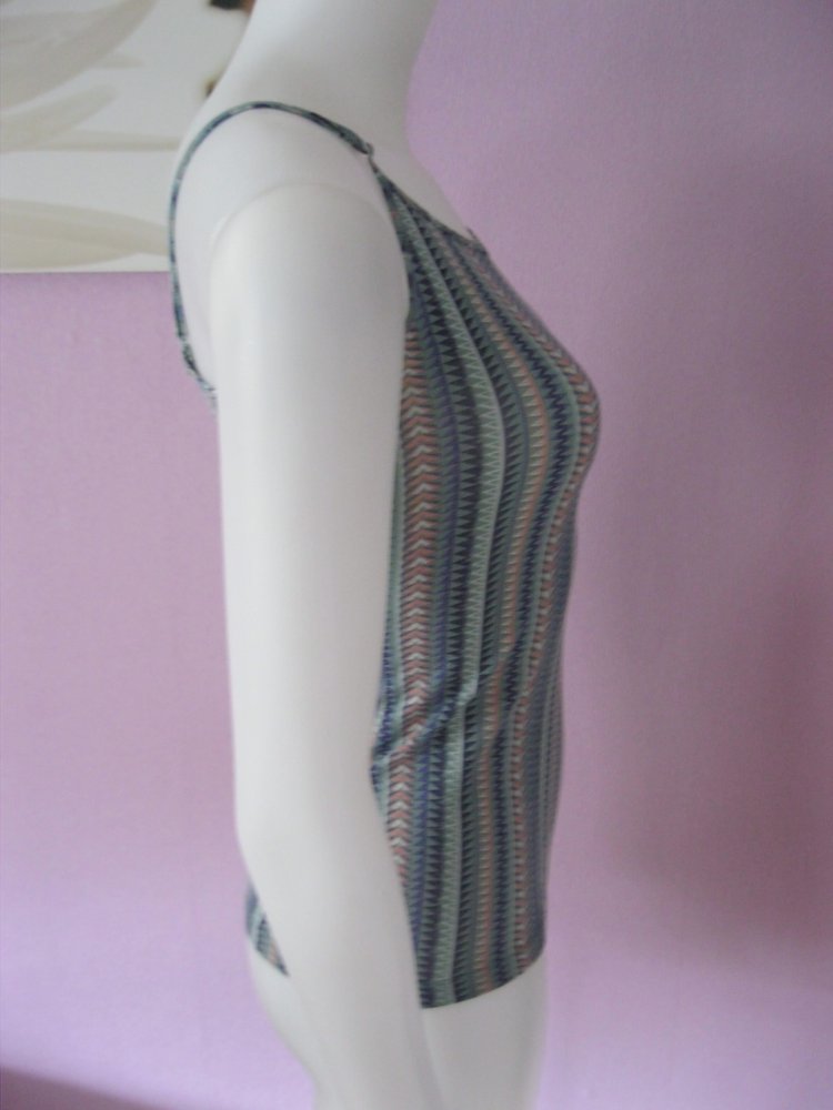 Spaghetti-Top # Nollie # Tribal-Print # Baumwolle # Bunt # S