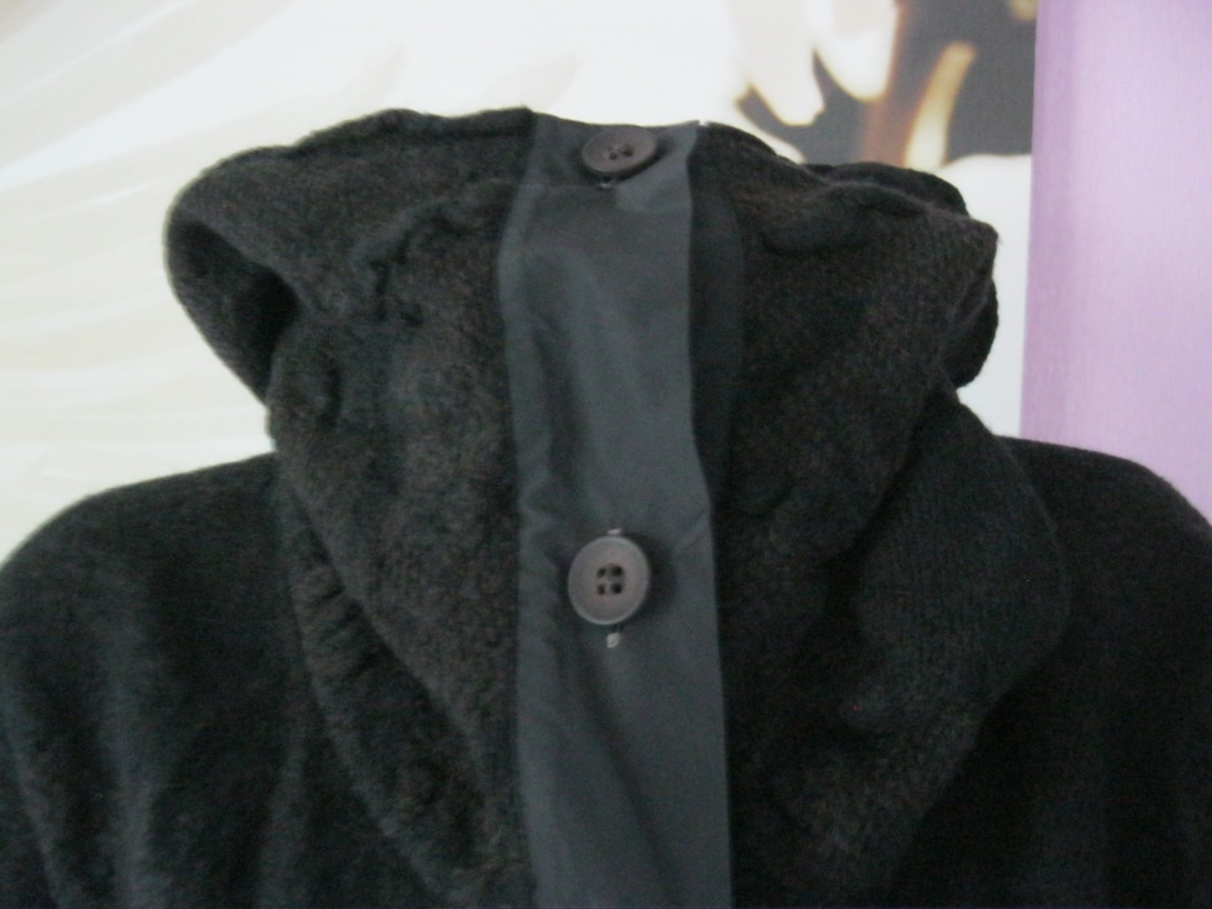 Woll-Jacke # Crea Concept Paris # 100% Schurwolle # Schwarz # 38