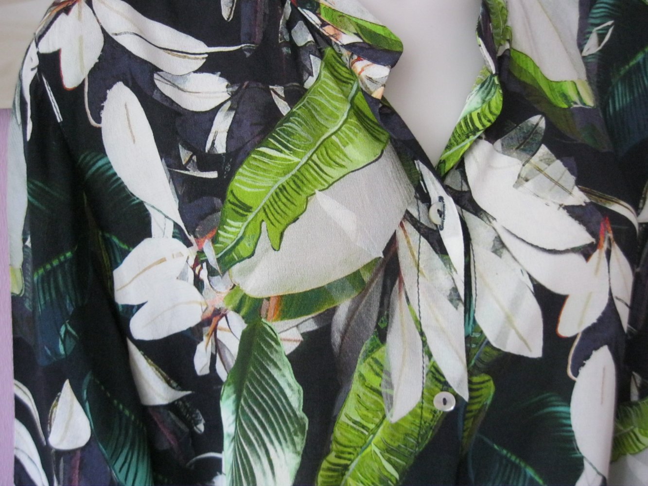 Bluse # Sommermann # florales Muster # Viskose # bunt # 46