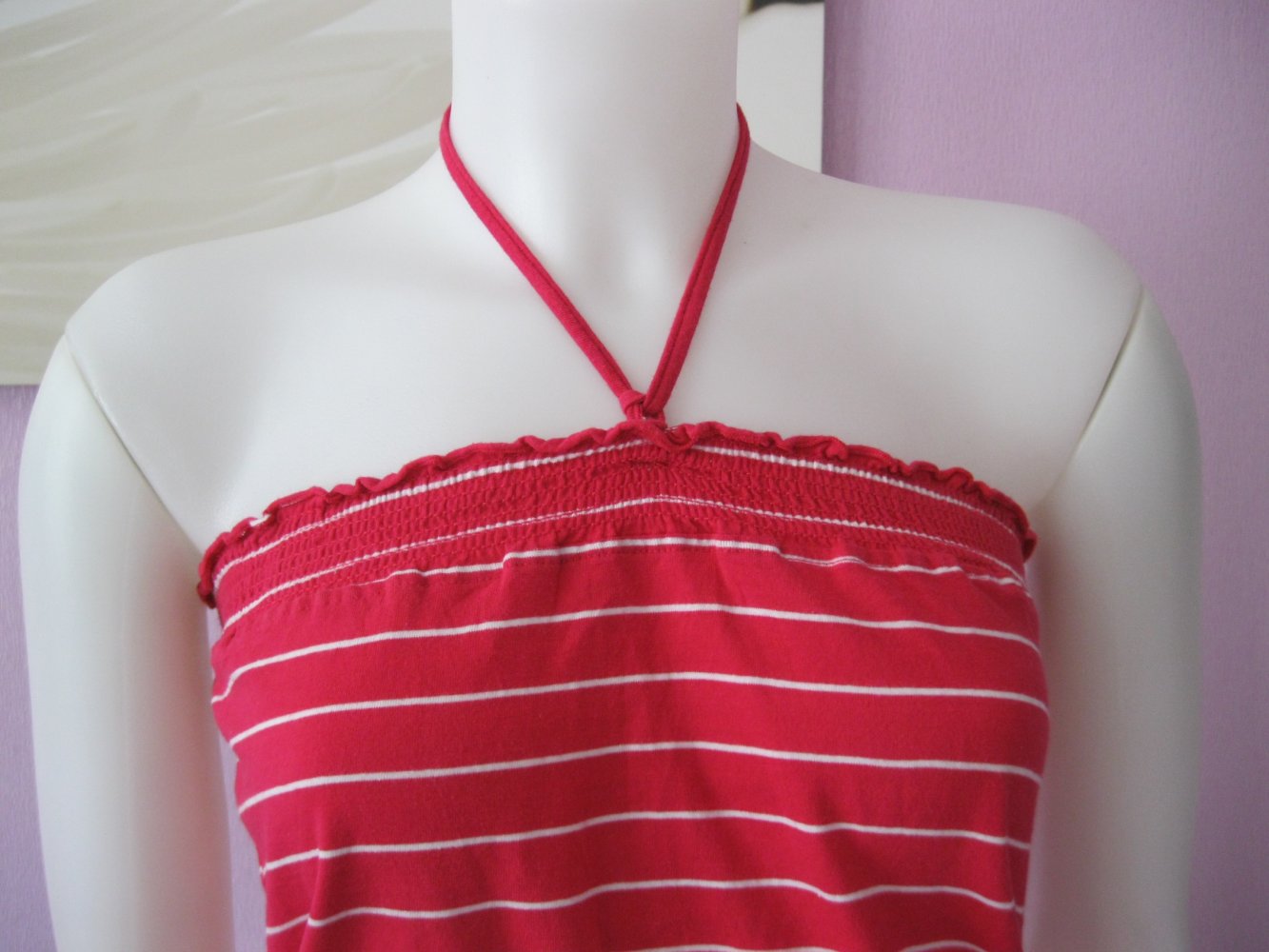 Jumpsuit # kurzer Overall # Blue Motion # gestreift # Rot/Weiß # 34 (XS)