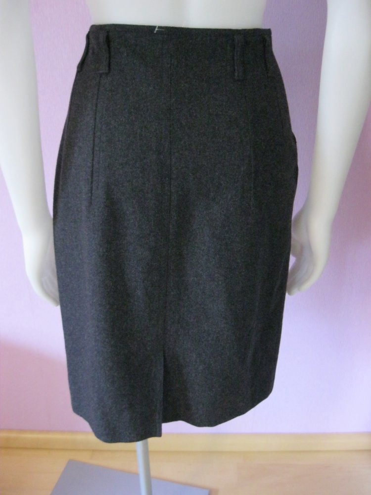 Rock # Schurwolle # Bogner # Dunkelgrau # 38