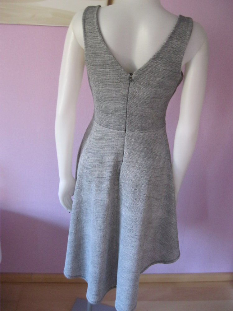Trägerkleid # grau # Spitze # Made in Italy # 36