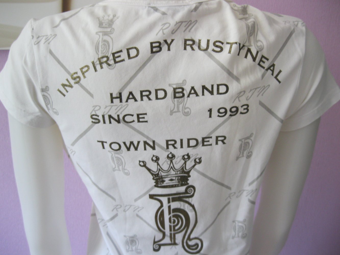 T-Shirt # Rusty Girls # Tiger-Print # weiß # S