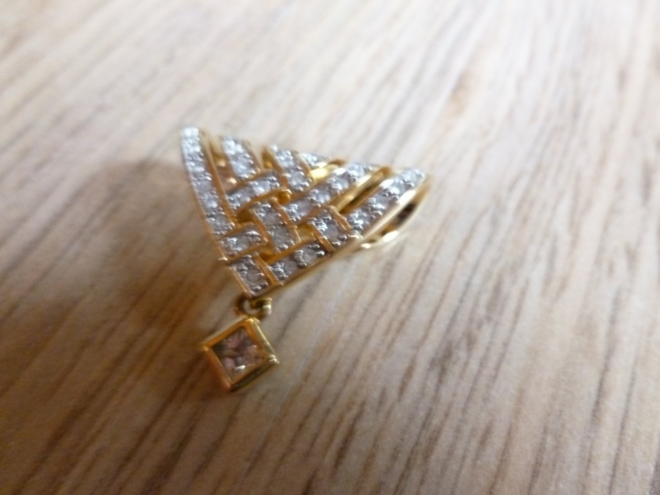 Pierre Lang Kettenanhänger Anhänger Gold Steinchen