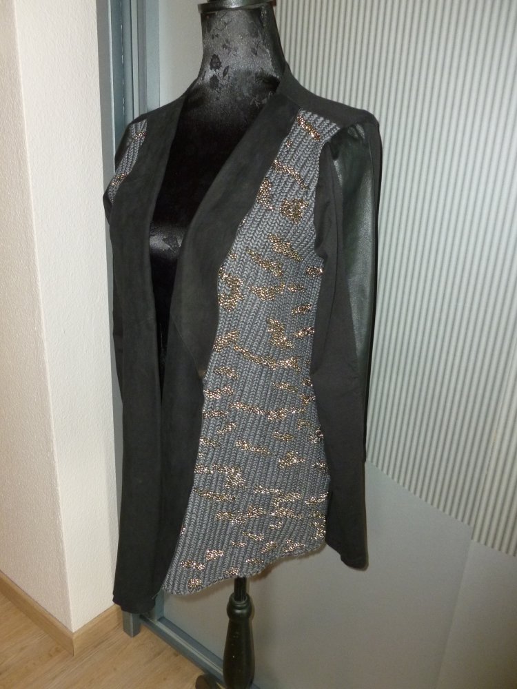 Strickjacke Cardigan schwarz Tredy Zukauf