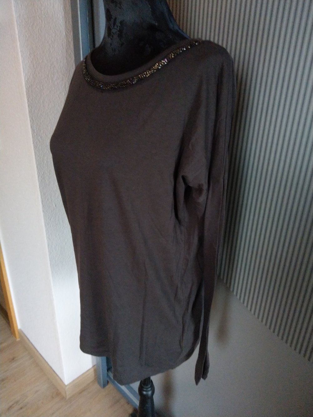 Shirt braun Pailletten QS by s.Oliver Neu 