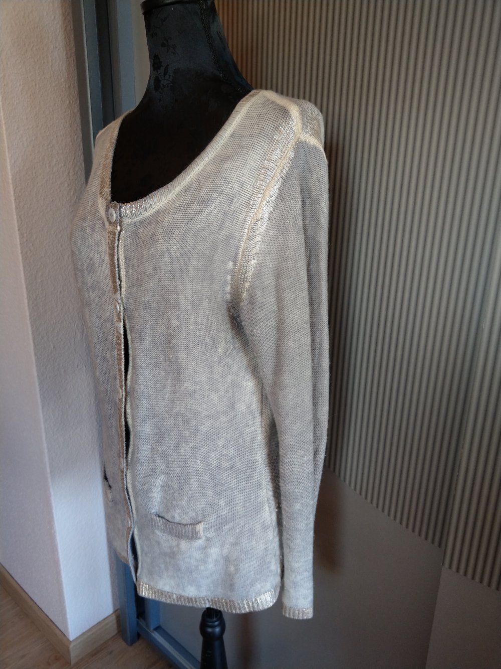 Strickjacke Cardigan grau estelle jolie